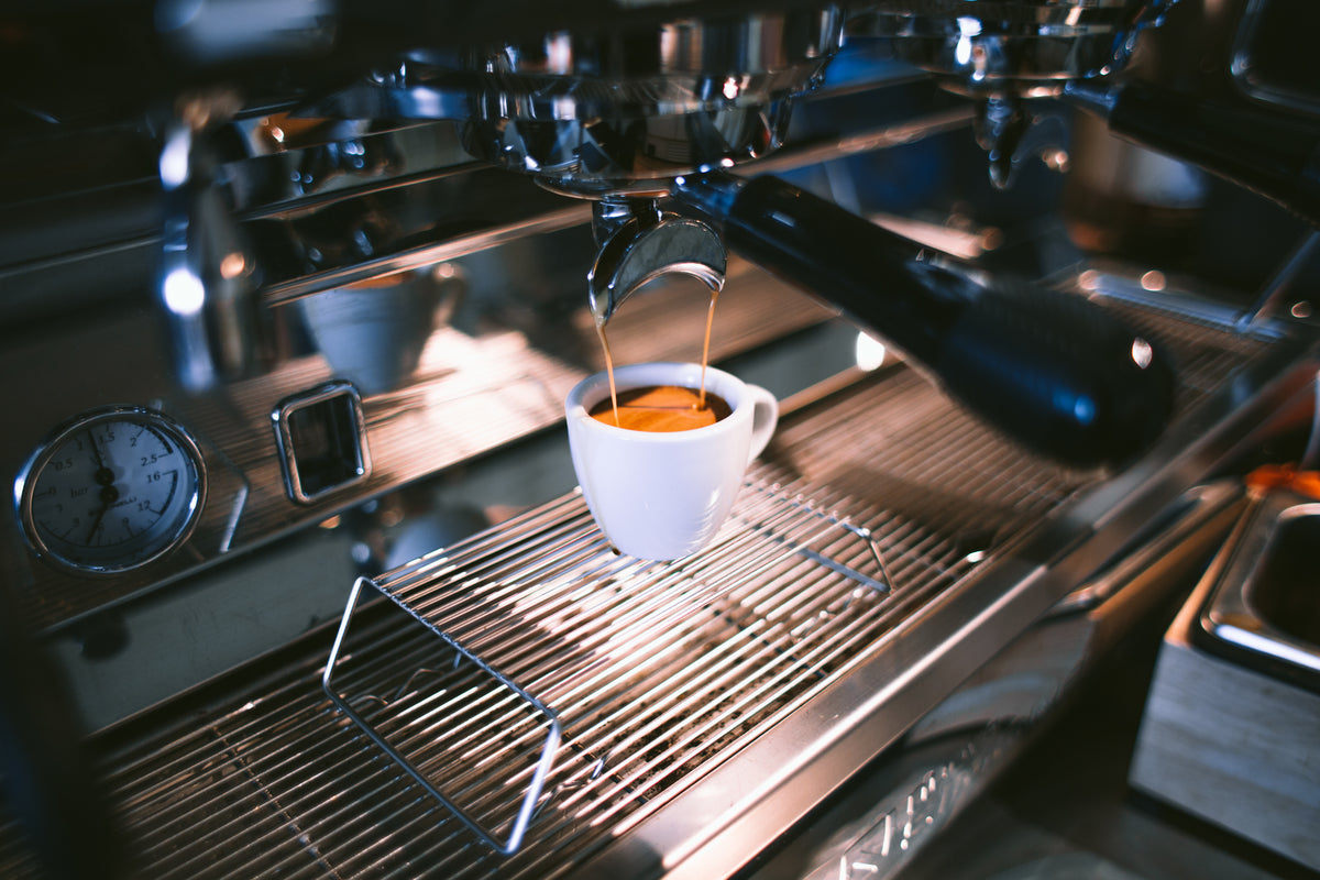 Espresso pouring